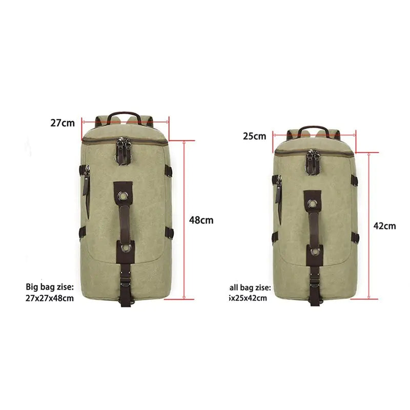 "Trendy Canvas Travel and Hiking Backpack"
