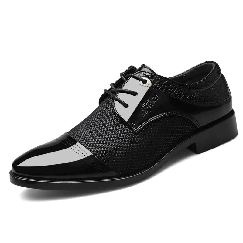 Shiny Pointed Dress Shoes for Men