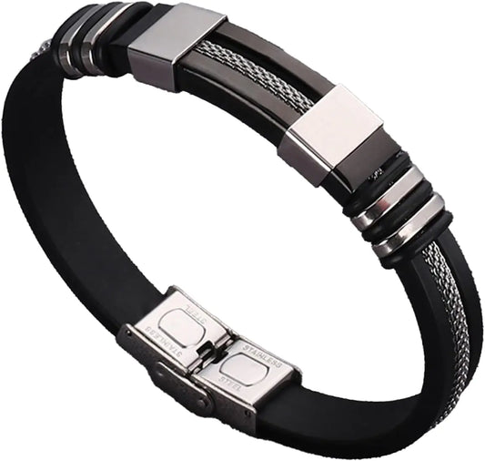 2024 ProstaPower Megnetic Copper Wristband Prostate Band Fashion Bracelets Lymphvity Detoxification Bangle for Women Men Improves Circulation Black