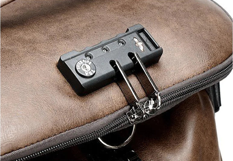 Multifunctional Travel Backpack - Vintage Leather Design