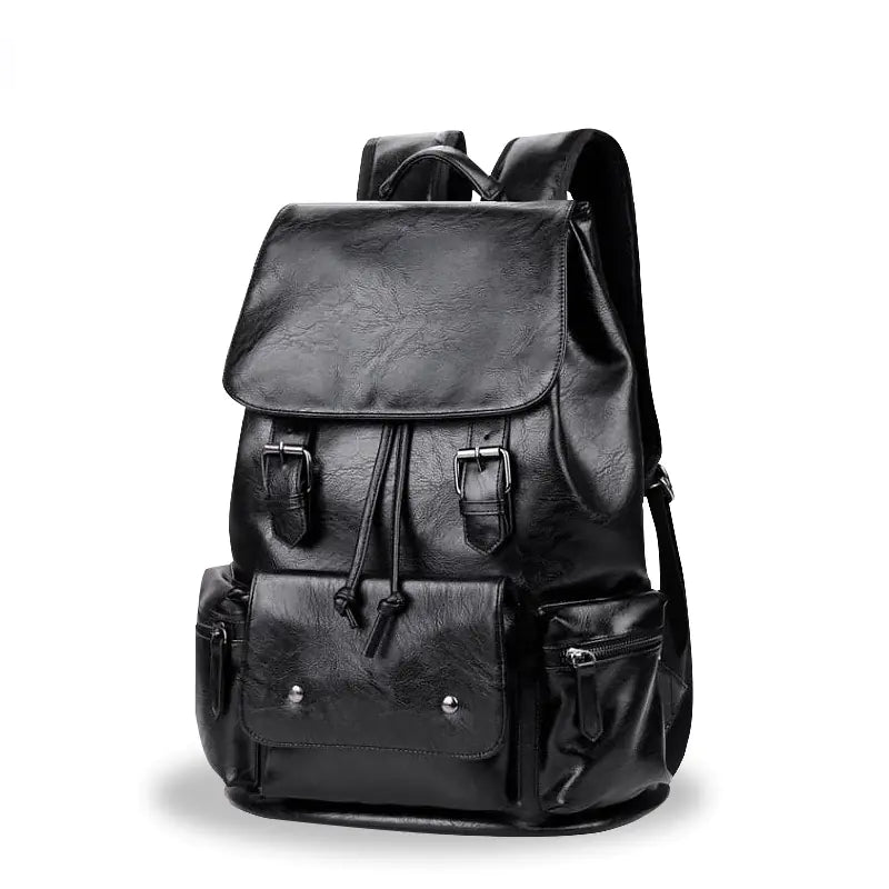 Large Capacity Travel Leather Backpack