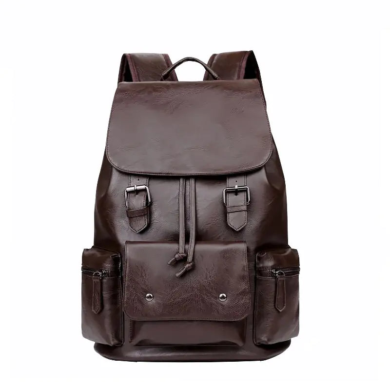 Large Capacity Travel Leather Backpack
