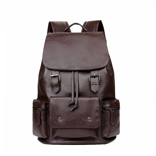 Large Capacity Travel Leather Backpack