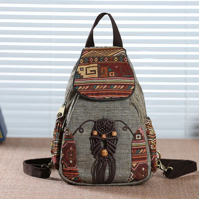 Vintage Canvas Handmade Backpack for Women