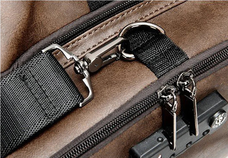 Multifunctional Travel Backpack - Vintage Leather Design