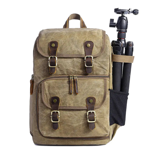 Waterproof Large Capacity Canvas Camera Backpack