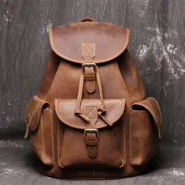 Crazy Horse Leather Women's Backpack