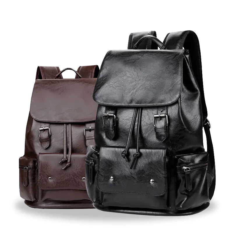 Large Capacity Travel Leather Backpack