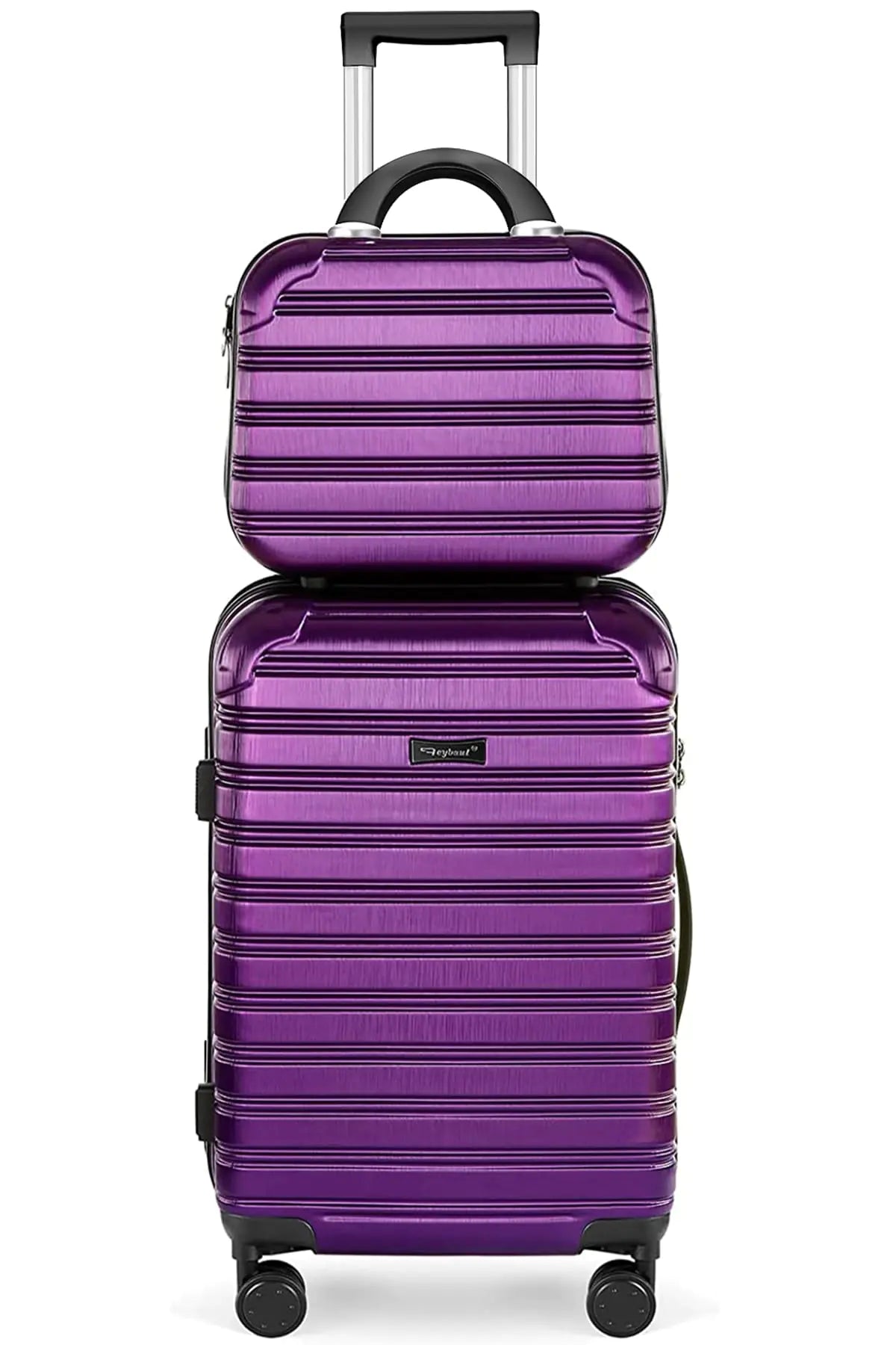 Feybaul Carry On Luggage 22x14x9 Airline Approved PC+ABS with TSA Lock Hardshell Travel Suitcase Set Carry On Luggage with Spinner Wheels Carry-On 20 InchPurple