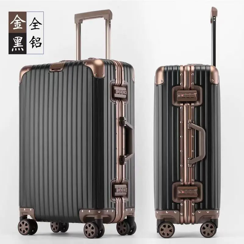 20-Inch Aluminum Alloy Luggage with Wheels and Locks