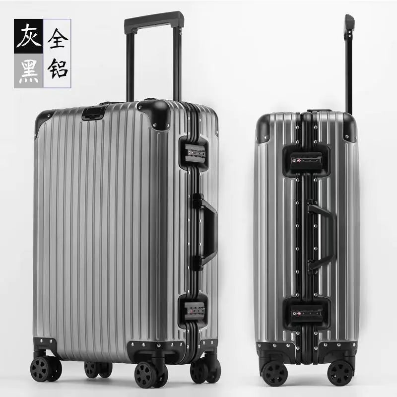 20-Inch Aluminum Alloy Luggage with Wheels and Locks