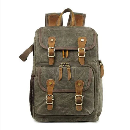 Waterproof Large Capacity Canvas Camera Backpack