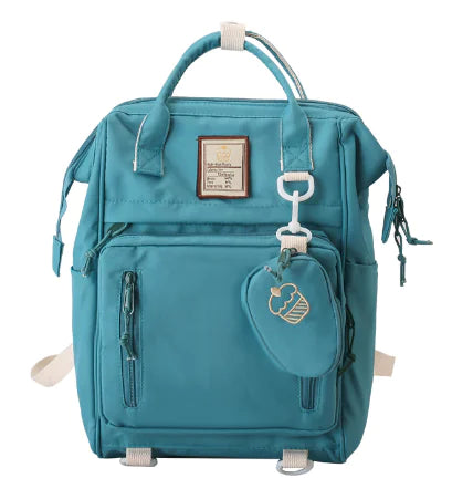 Double Zipper Multifunctional Backpack for Girls