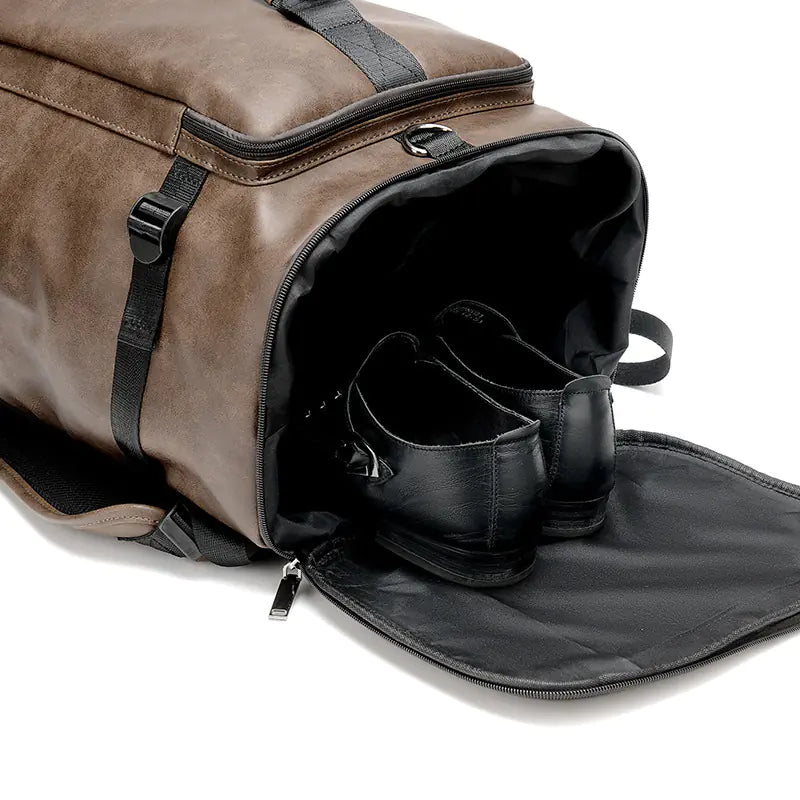 Multifunctional Travel Backpack - Vintage Leather Design