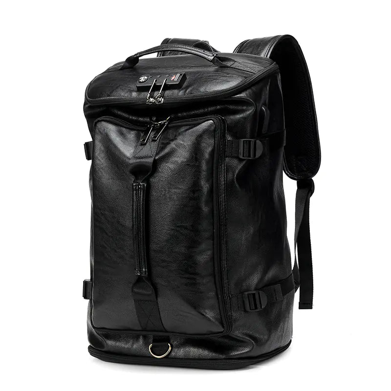 Multifunctional Travel Backpack - Vintage Leather Design