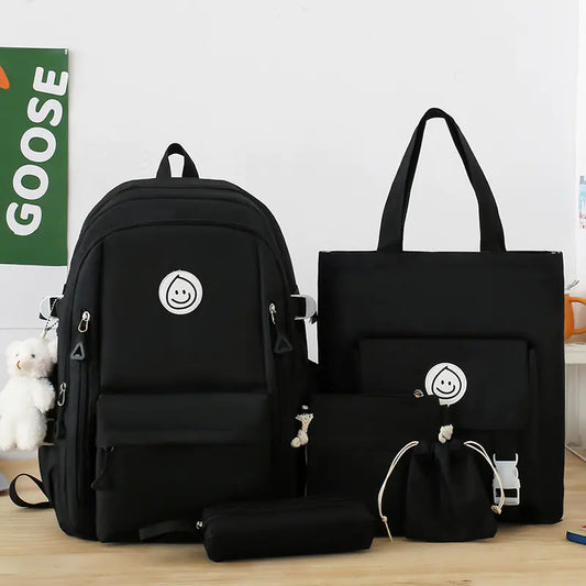 Leisure Five-Piece Student Backpack Set