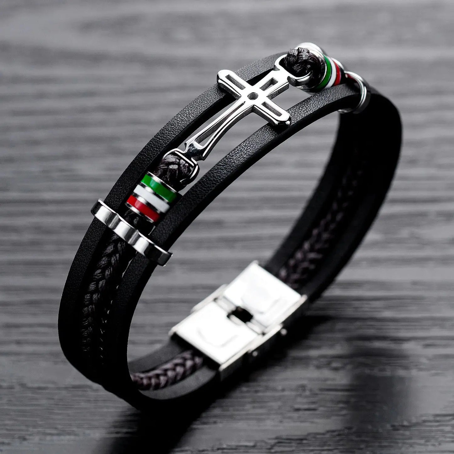 Men's Retro Multi-layer Woven Leather Bracelet