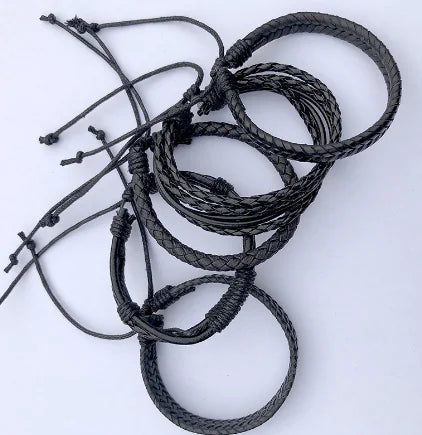 10pcs Handmade Woven Fashion Bracelets for Men