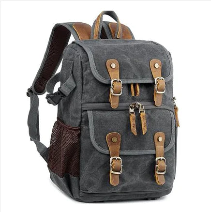 Waterproof Large Capacity Canvas Camera Backpack