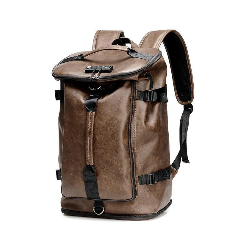 Multifunctional Travel Backpack - Vintage Leather Design