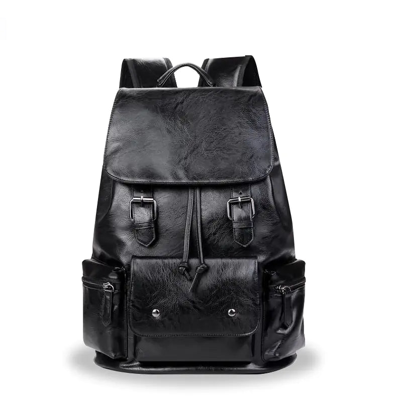 Large Capacity Travel Leather Backpack