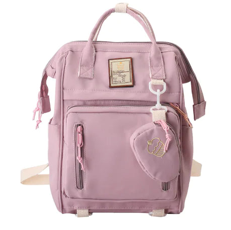 Double Zipper Multifunctional Backpack for Girls